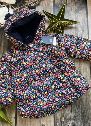 Зимова куртка для дівчинки пух перо 12-18 міс та 18-24 міс від gap