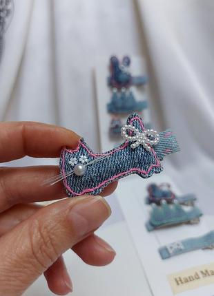 Джинсовые заколочки