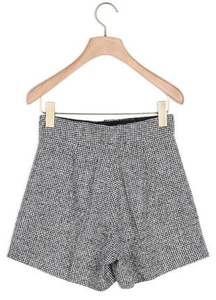 Шорти з вовни zara у гусячу лапку