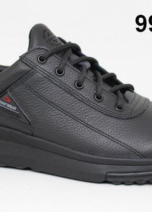 Мужские кожаные кроссовки, кеды clubshoes footwear черные