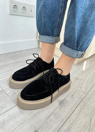 Стильные лоферы на шнуровке sale