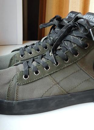 Кроссовки кеды replay baskin sneaker green olive italy оригинал (44) military
