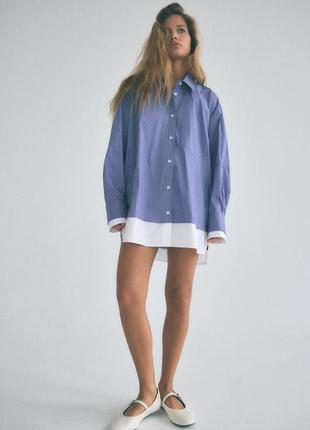 Рубашка оверсайз zara