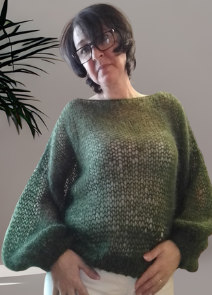 Светр павутинка, свитер паутинка, handmade, мохеровий светр2 фото