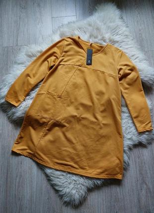 ❤️🦋🧡 стильное красивое платье anself с кармашком красивого цвета охра