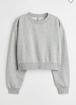 H&amp;m укороченный свитшот флис)))