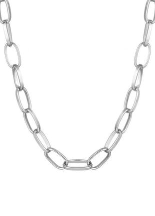 Велика ланцюг чокер тренд, жіночий ланцюжок срібло3 фото