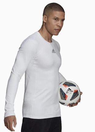 Рашгард лонгслив термо спортивный кофта фирменная adidas sport casual tech fit белый