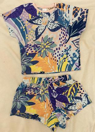 Комплект для дівчинки шорти футболка літній