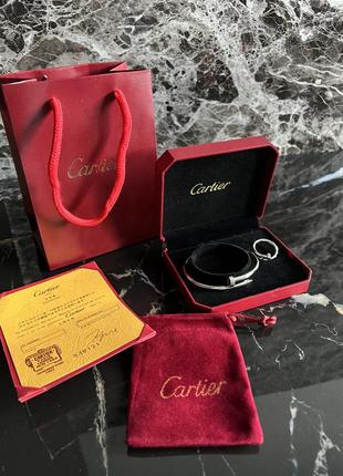 Набір прикрас браслет +каблучка cartier в подарунковій коробці /картье для дівчини /жінки