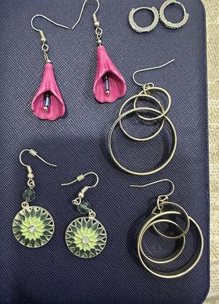 Набор сережек серьги бижутерия