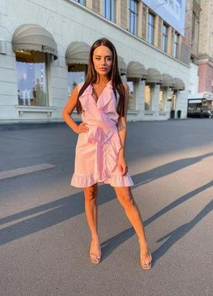 Платье халат на запах цветочный принт для дома или прогулок