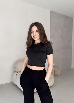 Топ однотонний базовий повсякденний якісний стильний чорний шоколад