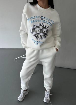 ‼️не кошлатиться ‼️ жіночий світшот + штани , костюм стилі harley-davidson🏍️
 ‼️люксова якість / 466