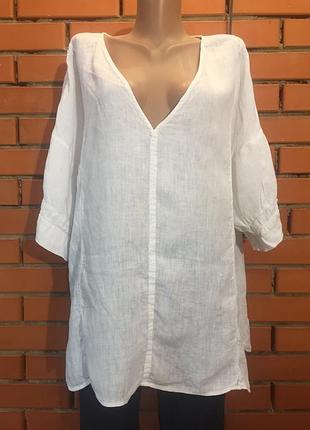 Лляна блуза, рубашка 54 р
