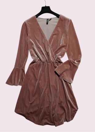 Платье женское бархатное новогоднее divided h&m