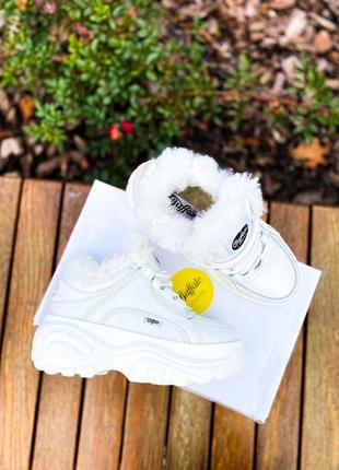 Кроссовки с мехом buffalo white fur1 фото