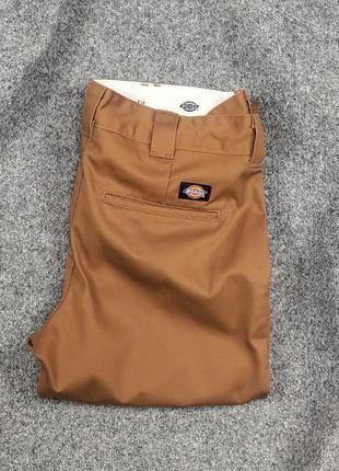 Повседневные коричневые брюки dickies 872 slim fit брюки оригинал sk8 дикес скейт брюки