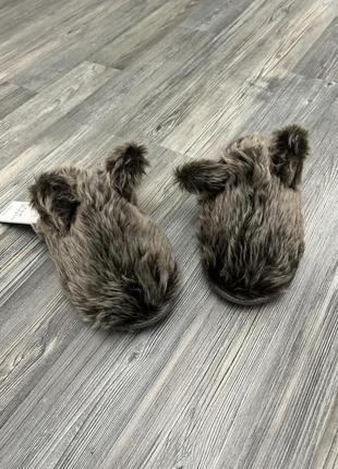 Пухнасті капці/тапочки у вигляді зайця із вушками