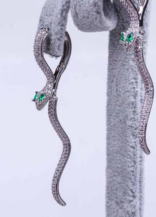 Роскошные женские длинные серьги молнии