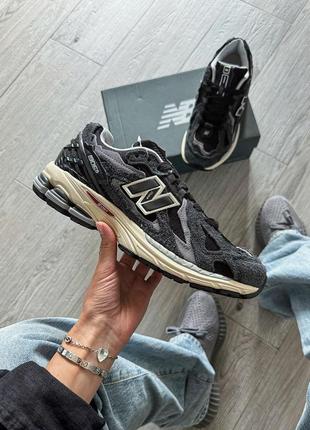 Круті чоловічі кросівки  new balance 1906d protection pack black premium чорні