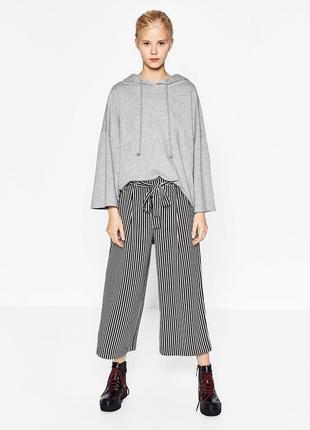 Штани кюлоти палаццо смугасті штани zara