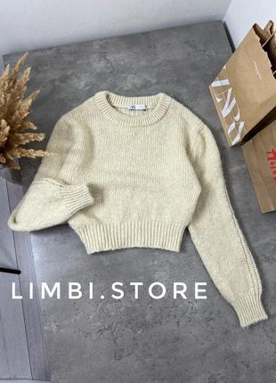 🌷теплый укороченный свитерик зара zara bershka