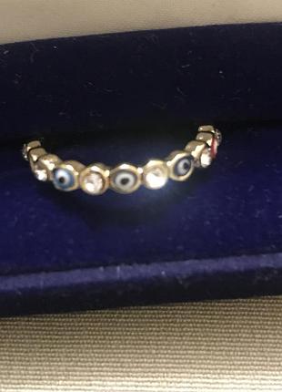 Каблучка з емаллю і камінцями