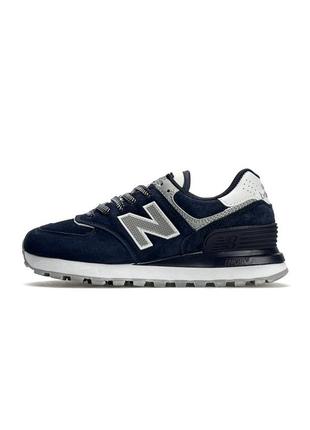 Женские кроссовки new balance x stone island navy white