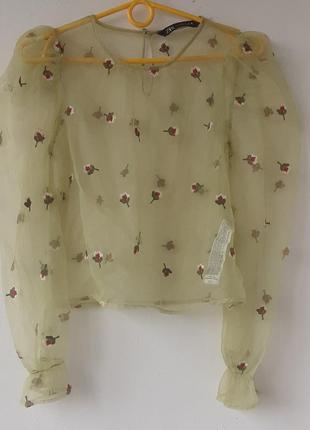 Прозора блузка zara s 42-44