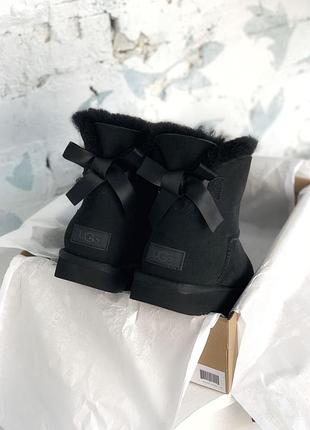 Уги ugg scallop bow black угги