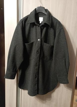 Куртка сорочка рубашка пальто оверсайз h&m