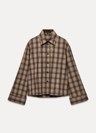 Zara картата сорочка в клітинку зара оверсайз