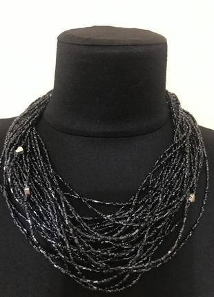 Багаторядне намисто з скляного бісеру italy 🇮🇹