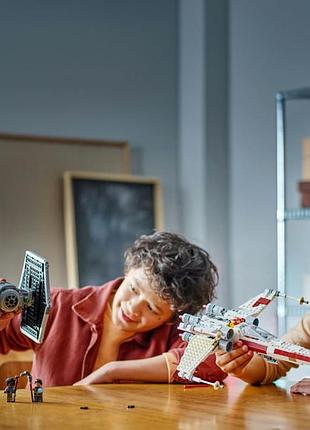 Набор конструктор лего звездных войн истребитель tie и истребитель x-wing