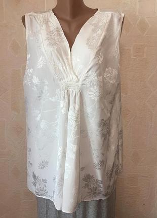 Атласная блузка (майка) principles 50-52 р цветочный принт