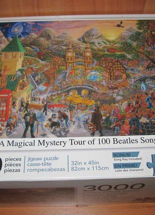 Пазлы "aguarius" 3000 шт. " magical mystery tour 100 songs beatles"