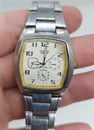 Мужские часы металлический браслетом casio ef-306 кварц