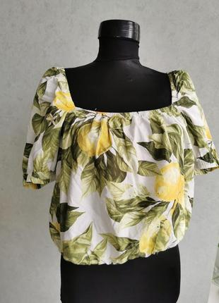 Блуза женская в яркие лимоны