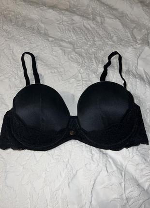 Черный бюстгалтер autograph rosie шелковый бюстгальтер