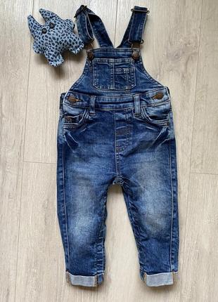 Джинсовий комбінезон 9-12 місяців