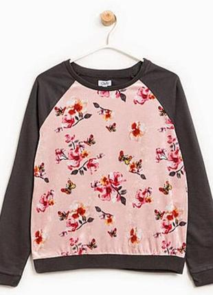 Свитшот на девочку 9-10 лет, 140 см. ovs. италия велюровый свитшот