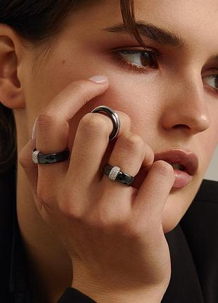 Перстень з білим золотом і керамікою smart & beautiful2 фото