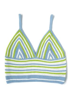 Летний вязаный кроп топ undiz, l2 фото