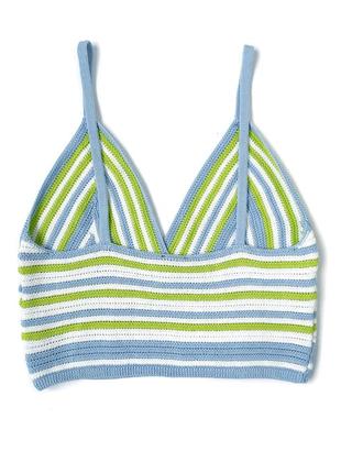 Летний вязаный кроп топ undiz, l3 фото