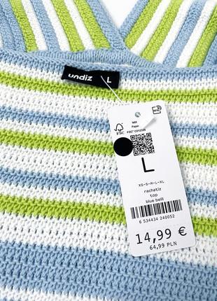 Летний вязаный кроп топ undiz, l4 фото