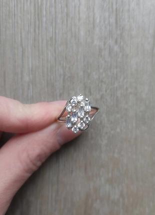 Дизайнерское роскошное серебряное кольцо, перстень, колечко, серебро 925, срібна каблучка, срібло кільце с фианитами