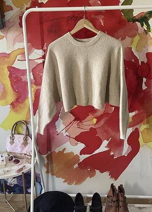 Бежевый свитер в рубчик miss selfridge размер 38