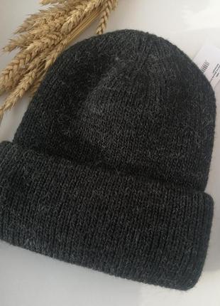 Шапка колір антрацит1 фото