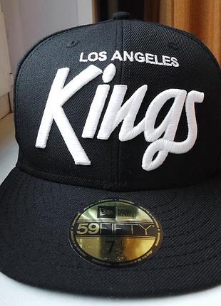 Кепка бейсболка  new era 59fifty kings los angeles nhl black wool оригинал (59.6см)